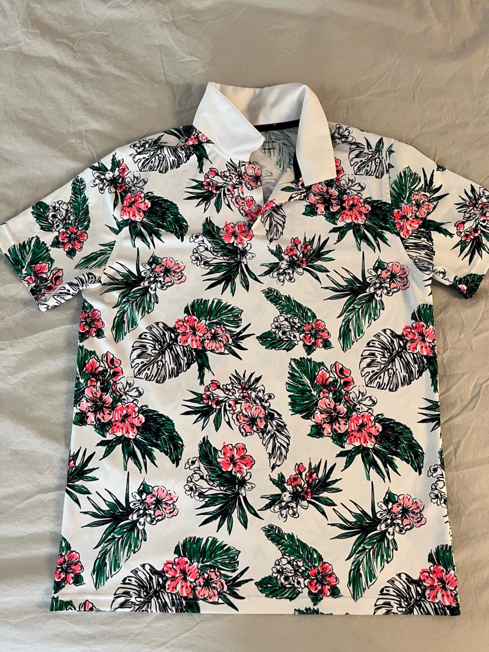 Under Armour polo golf shirt floral Hawaiian print kids